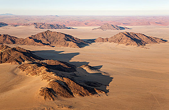 干燥,隔绝,山,脊,边缘,纳米布沙漠,航拍,纳米比诺克陆夫国家公园,纳米比亚,非洲