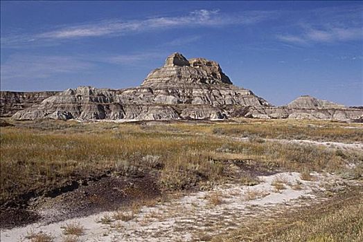 站立,石头,印第安人保留地,北达科他,美国