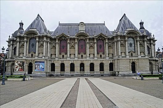 古典建筑风格,美术馆,里尔,法国,欧洲