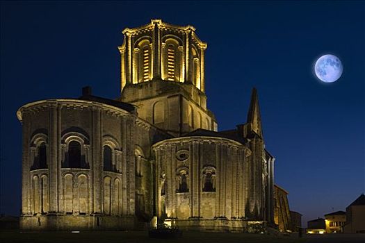 教堂,夜晚,法国