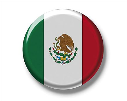 扣,徽章,旗帜,墨西哥