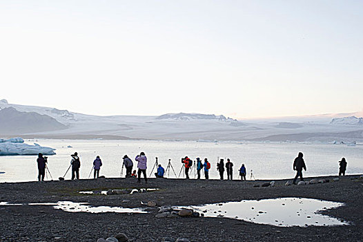 冰,冰山,冰河,泻湖,南,冰岛