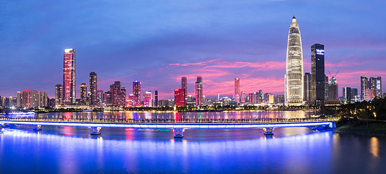 深圳市南山区后海片区夜景