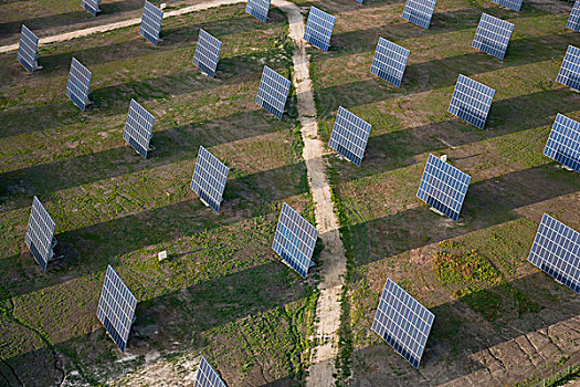 航拍,太阳能电池板,韦尔瓦省,西班牙