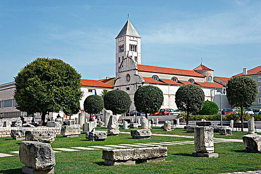 古罗马广场,教堂,克罗地亚,欧洲