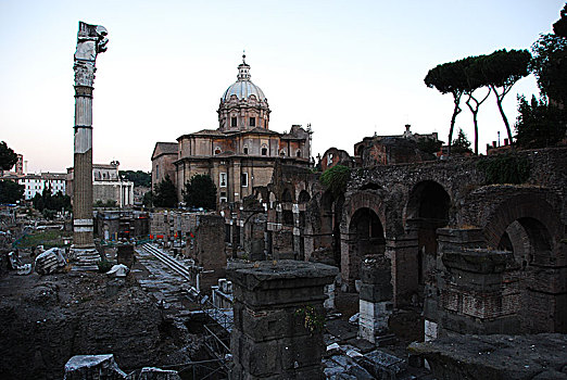 庙宇,古罗马广场,罗马,意大利