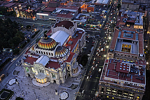 美术馆,俯视,墨西哥城,墨西哥,北美