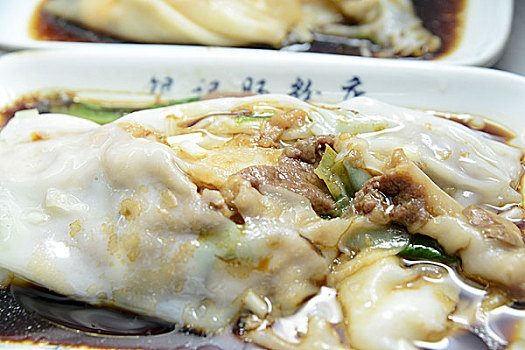 银记肠粉店的牛肉肠粉,广东广州