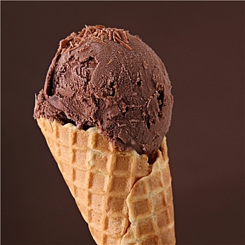 巧克力冰淇淋,蛋卷