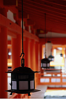灯笼,严岛神社,宫岛,日本