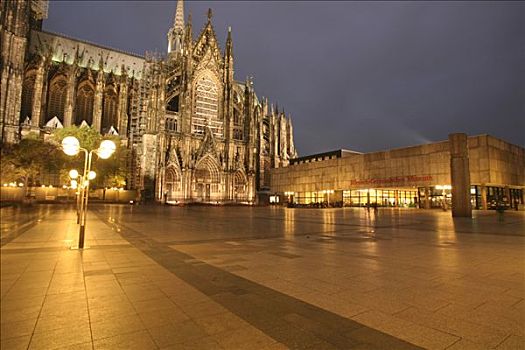 大教堂广场,大教堂,博物馆,科隆,北莱茵威斯特伐利亚,德国