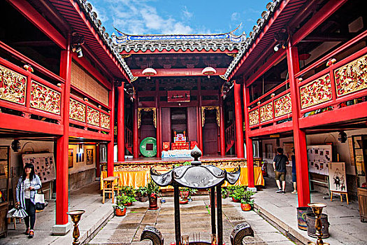 福建福洲三坊七巷的門庭內(nèi)裝飾