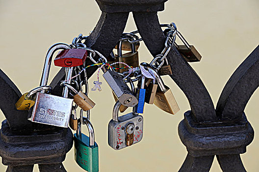 挂锁,圣徒,天使,桥,罗马,意大利,欧洲