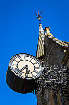 钟表,罗马数字,百老汇,伍斯特郡,科茨沃尔德,英格兰