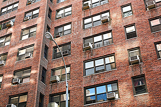 空调,窗户,纽约,公寓楼