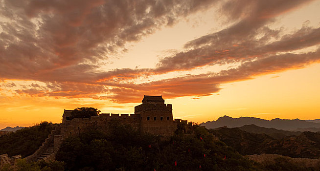 金山岭长城风景区,长城夕照