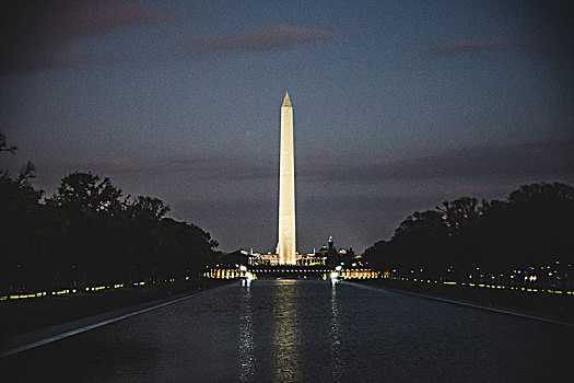 华盛顿纪念碑,夜晚,华盛顿,华盛顿特区,美国,建筑,纪念建筑,地标