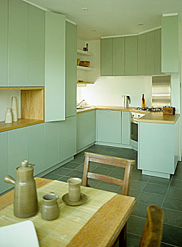 餐桌,椅子,厨房,绿色,合适
