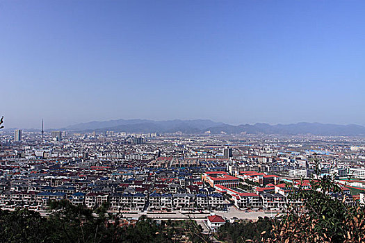 浙江东阳市东砚峰城市全景