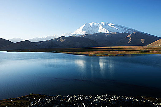 新疆慕士塔格峰卡拉库里湖