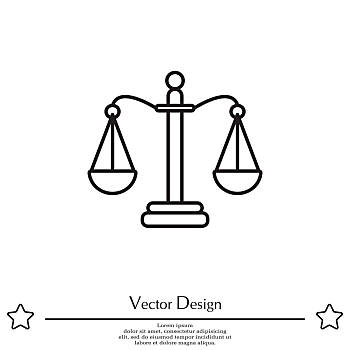 平衡,天平,线条,象征