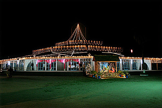 装饰,教堂,夏娃,圣诞节,达卡,孟加拉,十二月,2007年