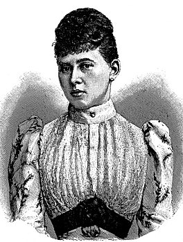 公主,玛格丽特,普鲁士,比阿特丽斯,历史,插画,1893年
