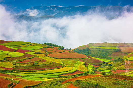 东川红土地的光,景,人