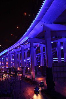 上海,高架,灯光