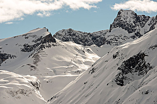 高山,冬季风景,滑雪胜地,阿勒堡