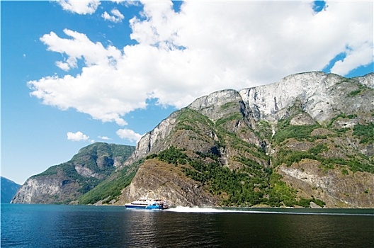 挪威,峡湾,景色,渡轮