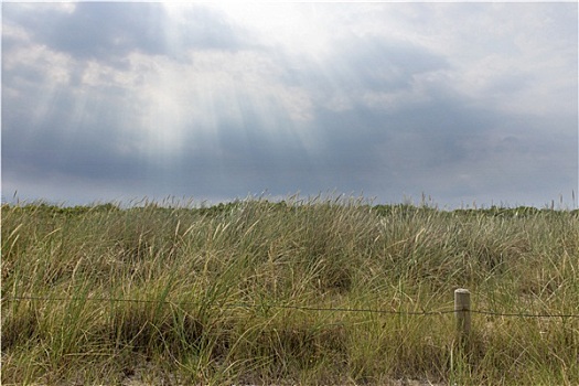 阳光,积雨云,波罗的海,海边风景