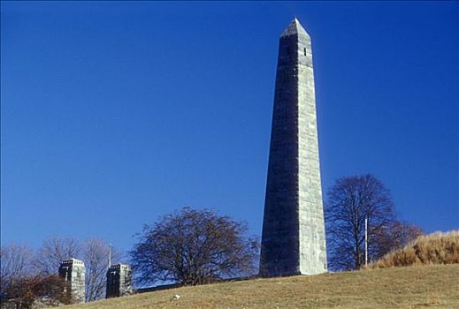 仰视,方尖塔,纪念建筑,堡垒,战场,州立公园,康涅狄格,美国