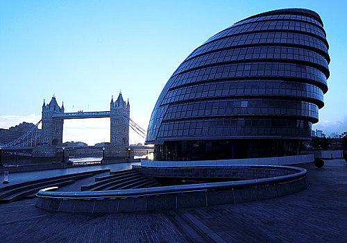 英格兰,伦敦,市政厅,塔桥,黎明,总部,大伦敦,权威,建筑,设计,诺曼福斯特,2002年