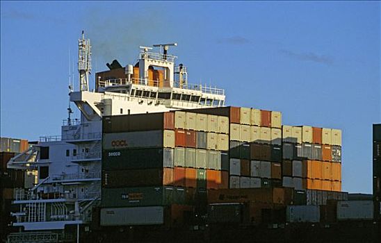 巨大,集装箱船,德国
