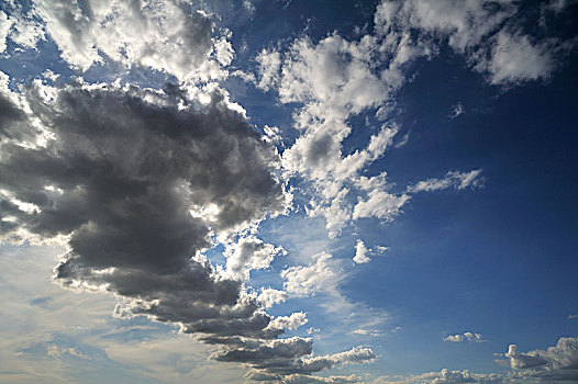 云,空中,梅克伦堡前波莫瑞州,德国,欧洲
