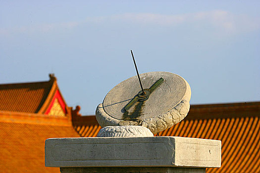 北京故宫博物院紫禁城古代的计时器-----日晷