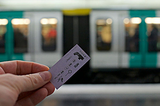 巴黎,法国,地铁,车票
