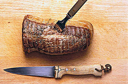 烹饪,烤牛肉,刀