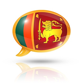 斯里兰卡,旗帜,对话气泡框
