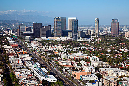 世纪城,天际线,洛杉矶,加利福尼亚