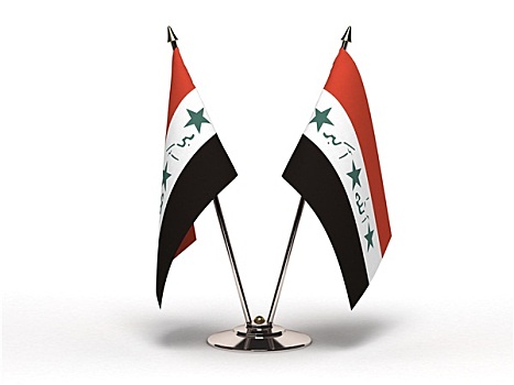 微型,旗帜,伊拉克,隔绝