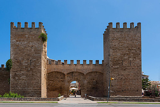 城墙,大门,马略卡岛,巴利阿里群岛,西班牙,欧洲