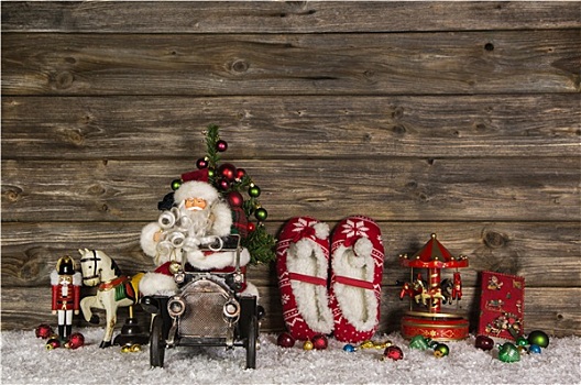 怀旧,木质,圣诞装饰,老,孩子,玩具,背景