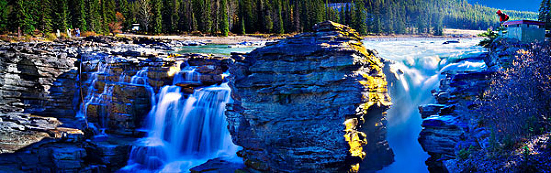 阿萨巴斯卡瀑布,碧玉国家公园,艾伯塔省,加拿大