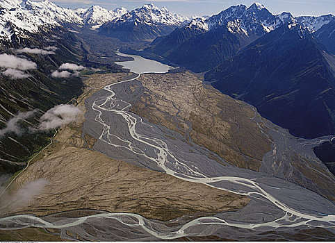 冰河,河,西区国家公园,新西兰
