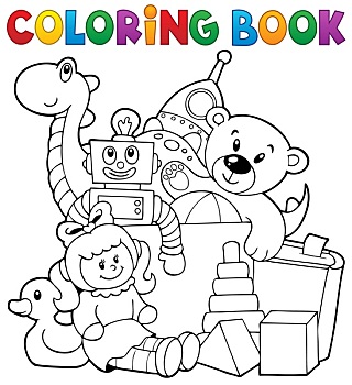上色画册,堆积,玩具