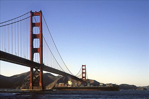 船,金门大桥,旧金山,加利福尼亚,美国