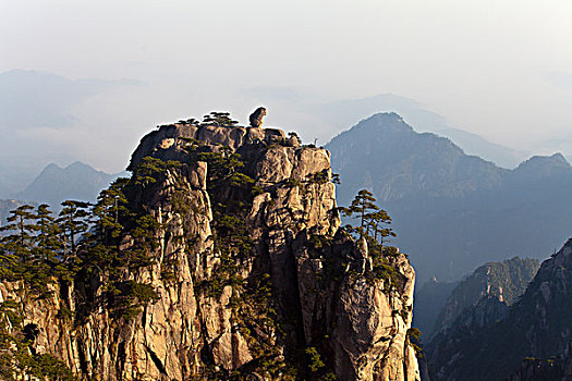 黄山,怪石,自然景观