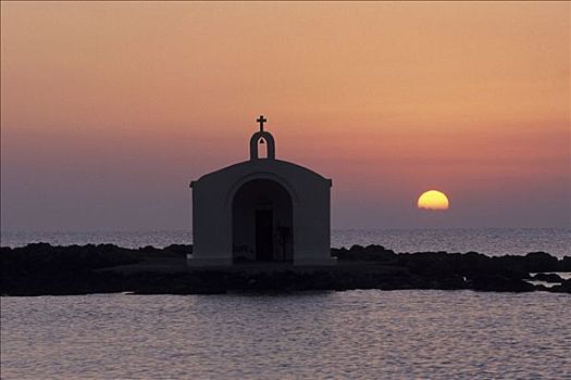 捕鱼者,教堂,克里特岛,希腊